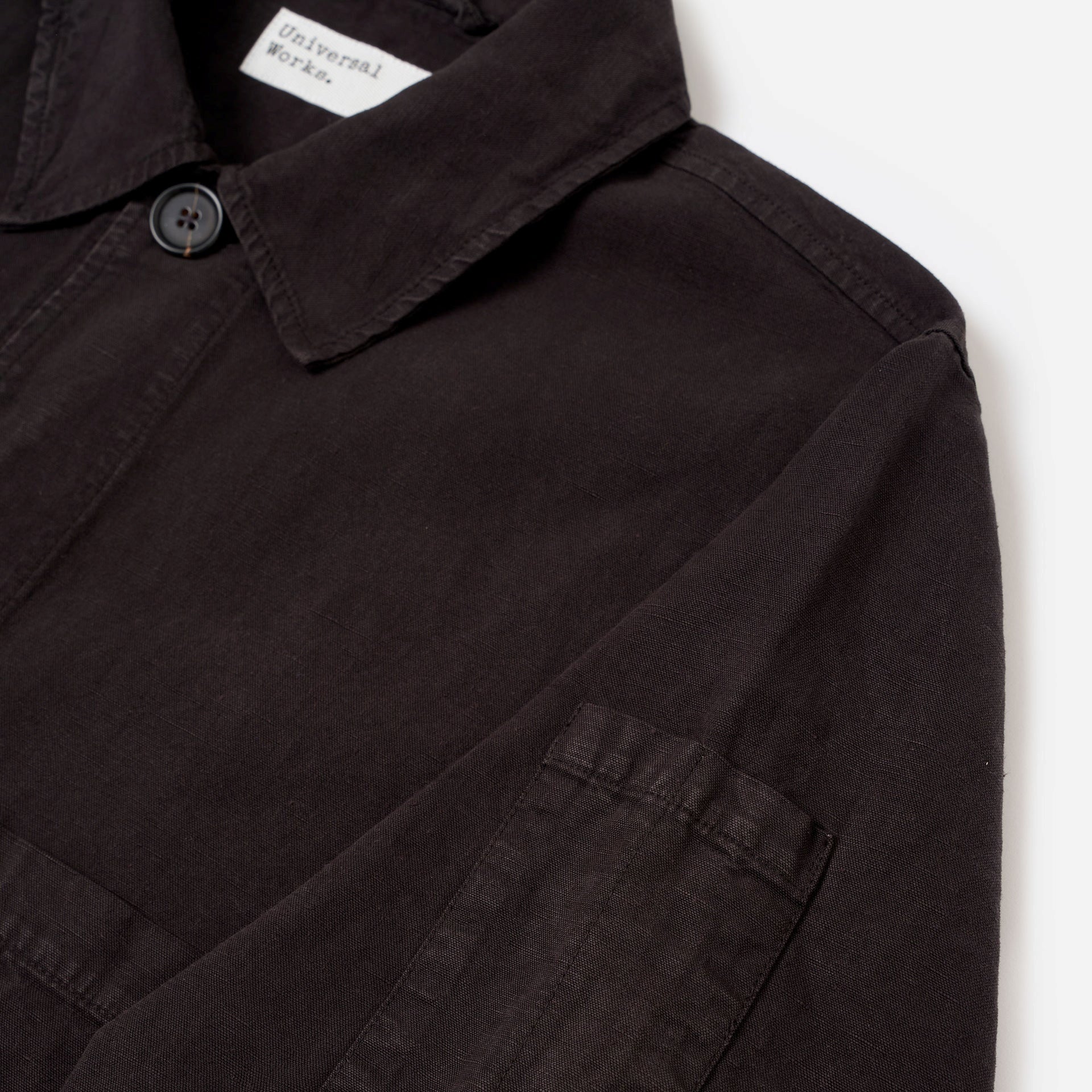 Coverall Jacket - Licorice Lyo Linen Mix - Image 3