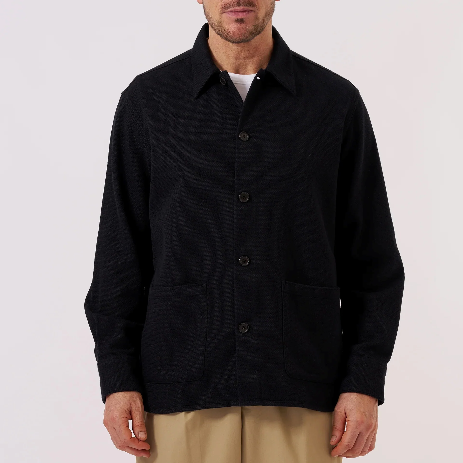 Travail Overshirt - Black Kendal Cotton - Image 2