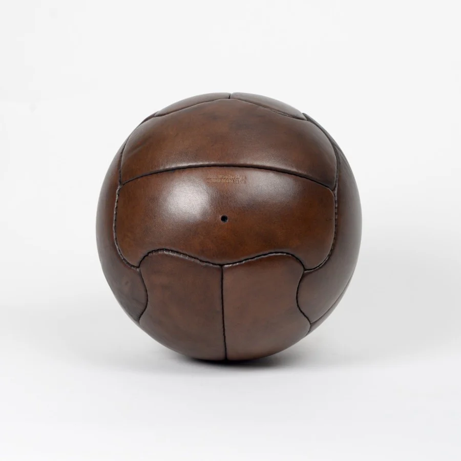Vintage Leather Football Duplo T 1950