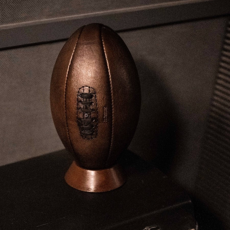 Vintage Leather Rugby Ball 1920 - Image 4