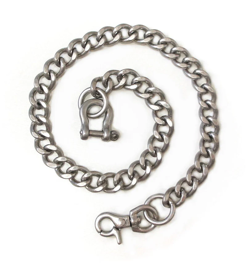 Wallet Chain Flat Cut Matte Silver